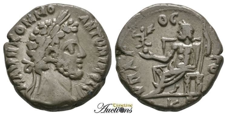 Alexandria Milne 2637 Commodus, Billon tetradrachm of Alexandria, Egypt