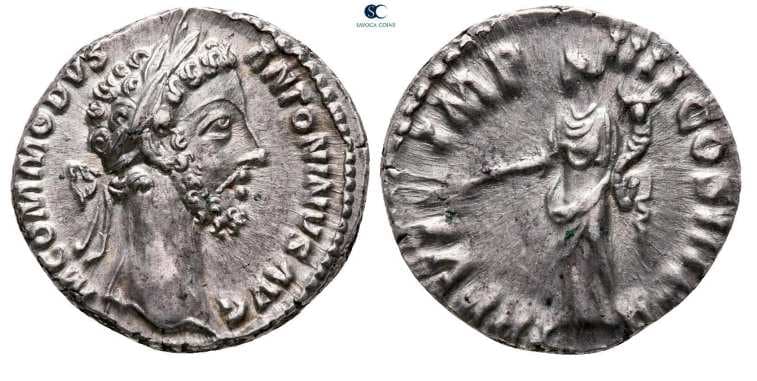 RIC 17 Sear 5708 Commodus Denarius