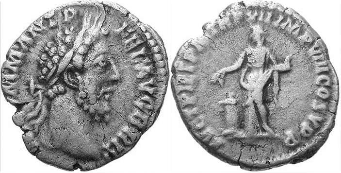 RIC 146 Sear 5630 Commodus Denarius, 186-187 AD
