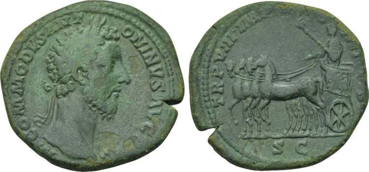 RIC 376 Commodus AE Sestertius, AD 183, 34 mm, 25 g