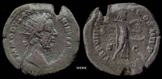RIC 419 Commodus AE Dupondius