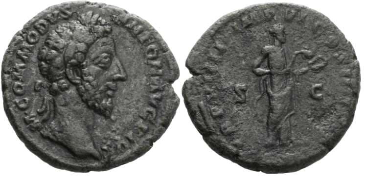 RIC 431b Commodus, AE As, Rome mint