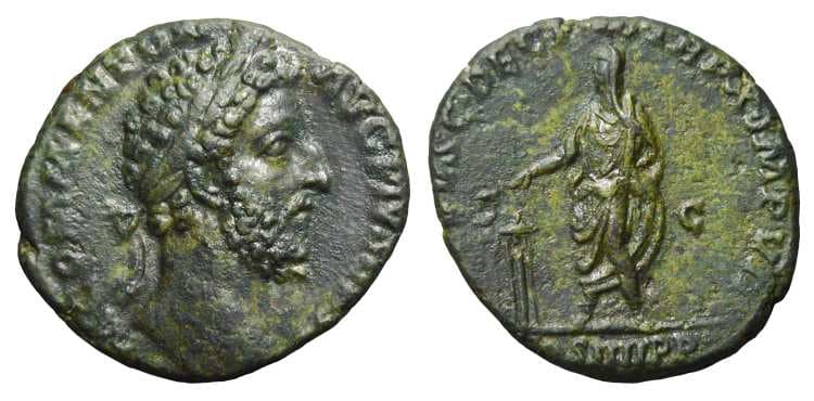 RIC 456 var As Commodus AE As, Rome, struck AD 185