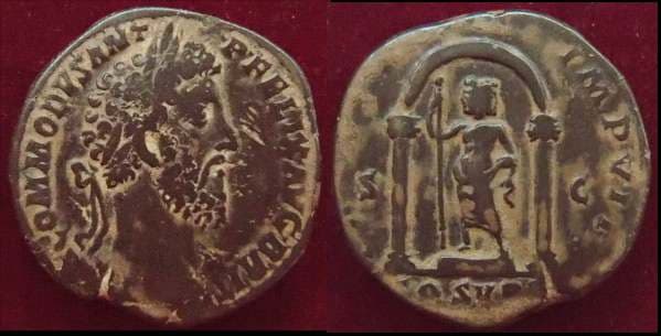 RIC 460 Commodus, AE Sestertius, 30 mm, 17