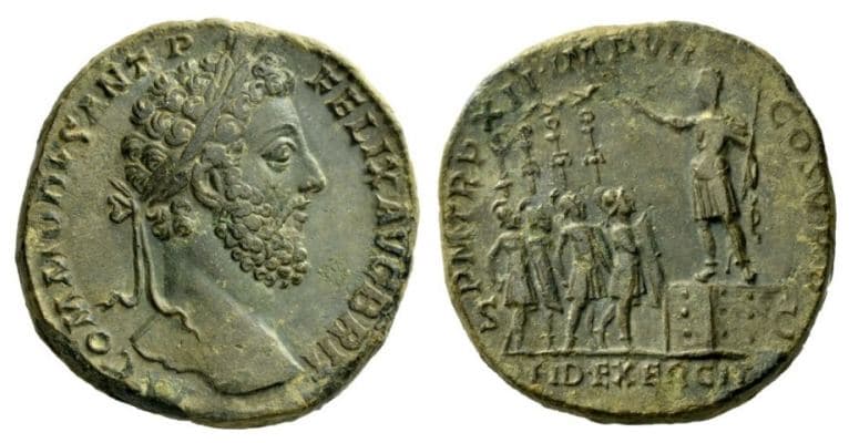 RIC 468 Commodus, AE Sestertius, Rome