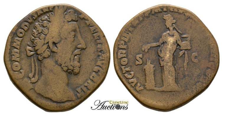 RIC 494 Sear 5735 Commodus AE Sestertius