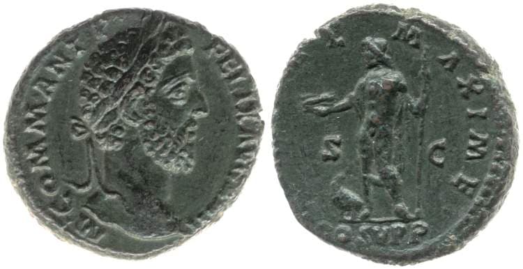 RIC 553A Commodus, AE As