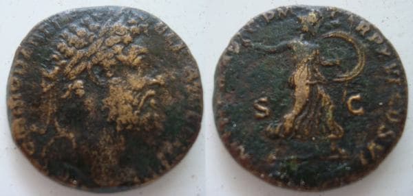 RIC 582 Commodus, AE Sestertius, Rome, 191 AD