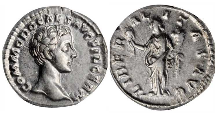 RIC 599[aurelius] Sear 5545 Commodus, as Caesar, Denarius