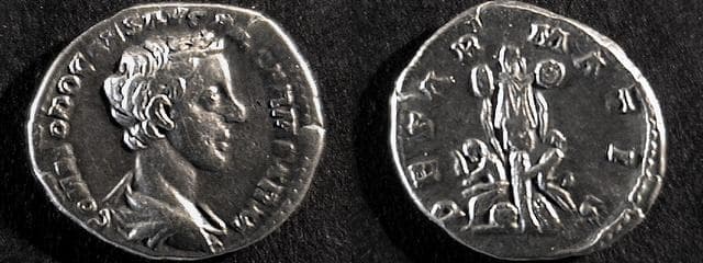 RIC 609[aurelius] Commodus, as Caesar, Denarius