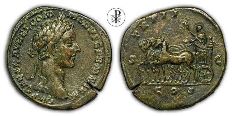 RIC 1564 var[aurelius] Commodus AE sestertius, Rome, AD 177