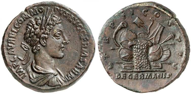 RIC 1570[aurelius] Sear 5740 Commodus AE Sestertius