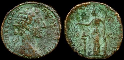 RIC 1604[aurelius] Sear 5837 Commodus AE Dupondius