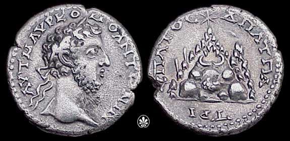 Caesarea Syd 372v Metcalf Commodus AR Didrachm of Caesaria, Cappadocia