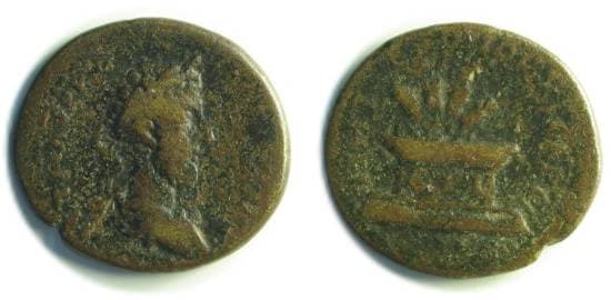 Caesarea Syd 373g Commodus AE29 of Caesarea, Cappadocia
