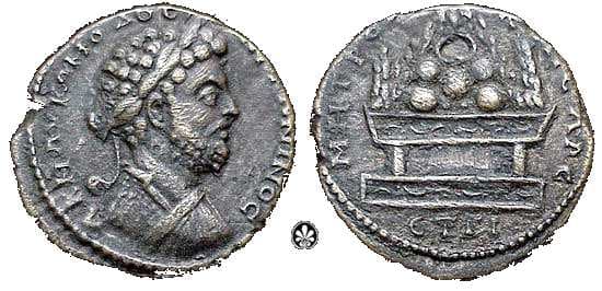 Caesarea Syd 383v Commodus AE27mm of Caesaria, Cappadocia