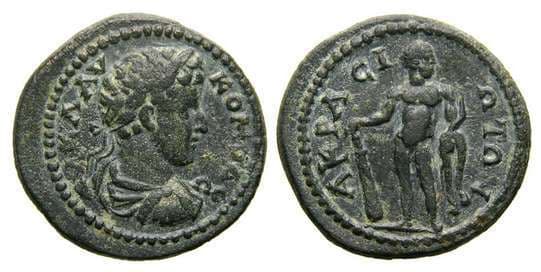 Acrasus SNG Cop 5 Commodus, AE19 of Acrasus, Lydia