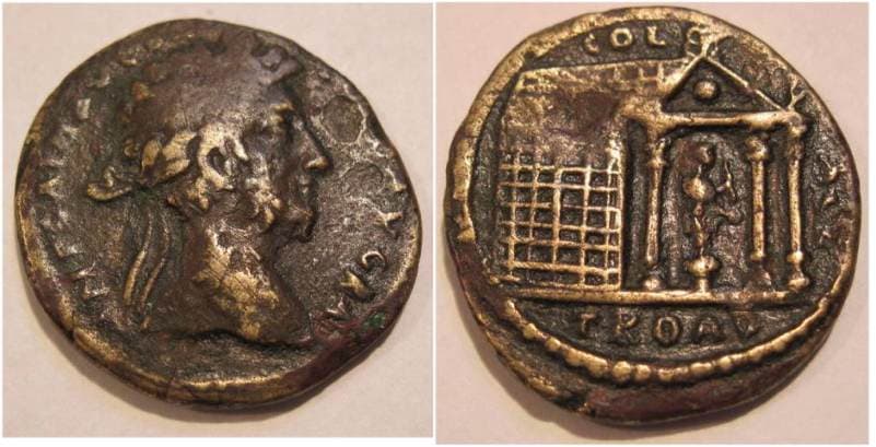 Alexandreia Troas SNG Righetti 775 Commodus, AE24 of Alexandria, Troas, 184-192 AD