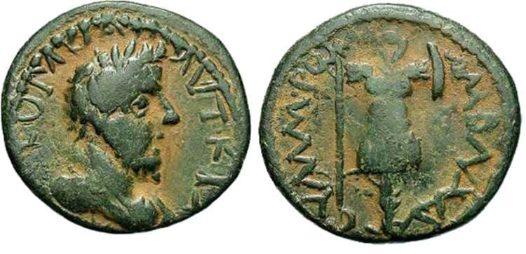 Amblada RPC 10824 Commodus, AE28 of Amblada, Pisidia