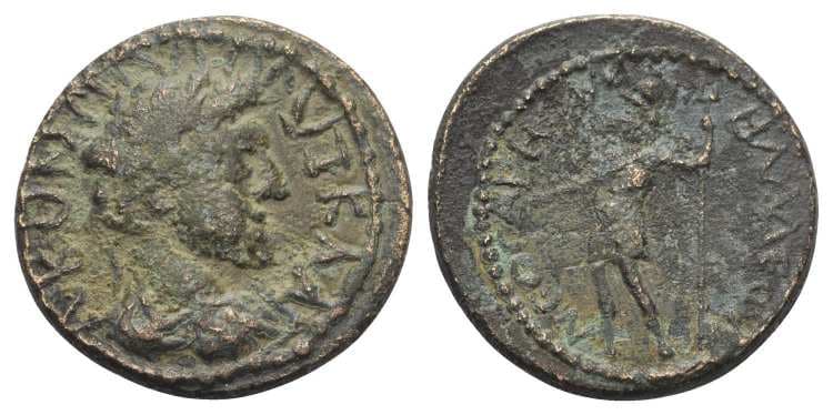 Amblada Solidus 14, 291 Commodus, AE26 of Amblada, Pisidia