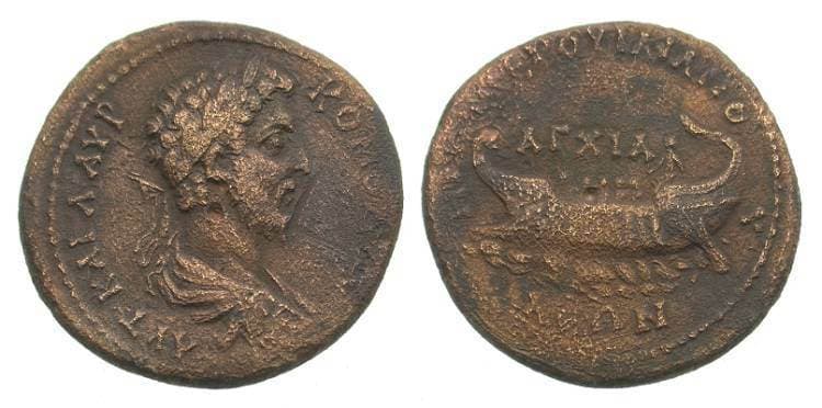 Anchialus Varbanov 139 Commodus, AE29 of Anchialus, Thrace