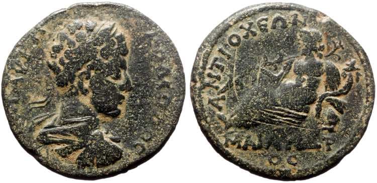 Antioch ad Maeandrum Rhousopoulos 3862 Commodus, AE30 of Antioch ad Maeandrum, Caria