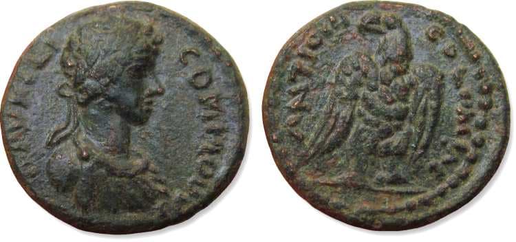 Antioch Pisidia Woellner 10072022 Commodus, AE17 of Antioch, Pisidia, AD 166-177
