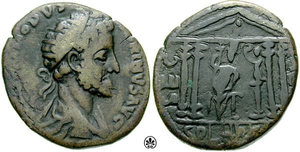 Berytos SNGCop 105 Commodus AE28mm of Berytos, Phoenicia