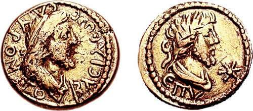 Bosporus Anokhin 566a Kings of Bosporus, Sauromates II with Commodus AV Stater