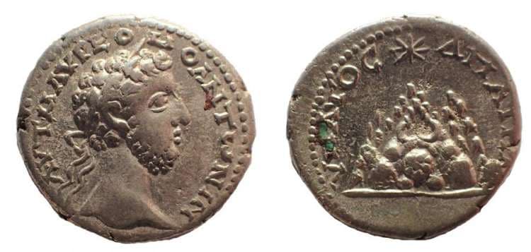Caesarea Metcalf 155g Commodus, AR didrachm, of Caesarea, Cappadocia