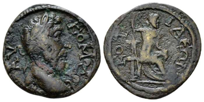 Cotiaeum Waddington 5898 Commodus AE19 of Cotiaeum, Phrygia