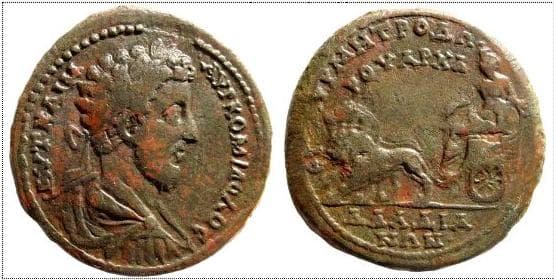 Daldis Hunter 2 Commodus, AE37 of Daldis, Lydia, 177-192