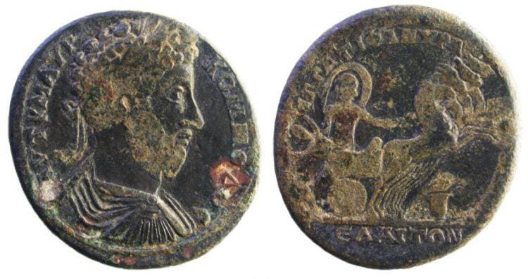 Elaea SNG Fitz 4324 Commodus, AE40 of Elaea, Aeolis