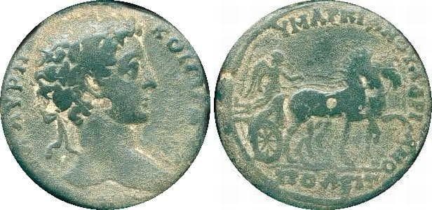 Hadrianopolis Varbanov 3308 Commodus, AE29 of Hadrianopolis, Thrace