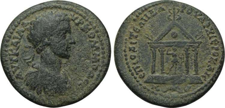 Hierocaesarea GRPC Lydia 103 Commodus, AE30 of Hierocaesaraea, Lydia