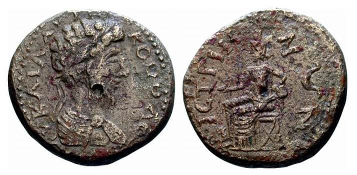 Istros Moushmov 161 Commodus AE28 of Istrus, Moesia-Thrace