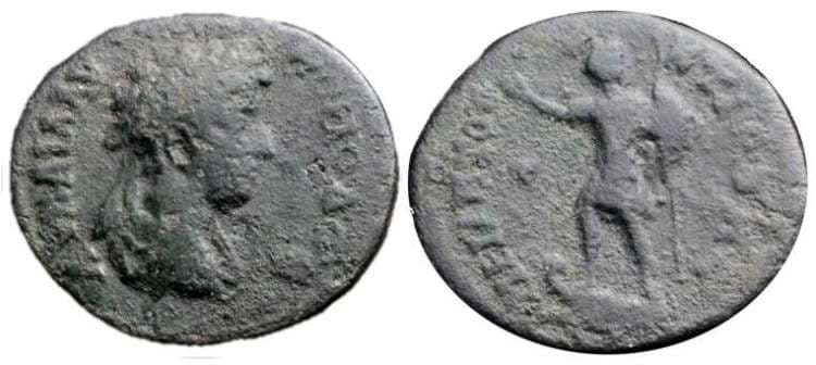 Miletopolis Paris 857 Commodus, AE24 of Miletopolis, Mysia