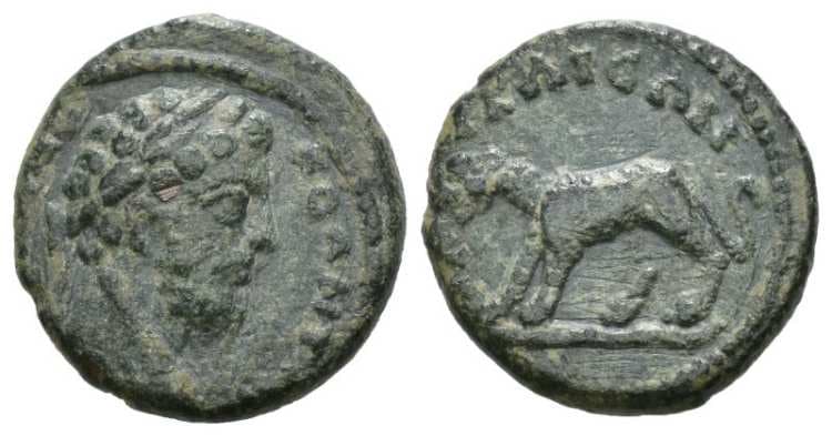 Nicaea wwxls 41218 RPC temp 10020 Commodus, AE15 of Nicaea, Bithynia