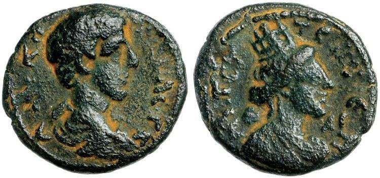 Nysa- Scythopolis Barkay 30 Commodus, AE20 of Nysa-Scythopolis, Samaria