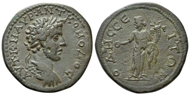 Odessos Moushmov 1592 Commodus AE25 of Odessus, Thrace