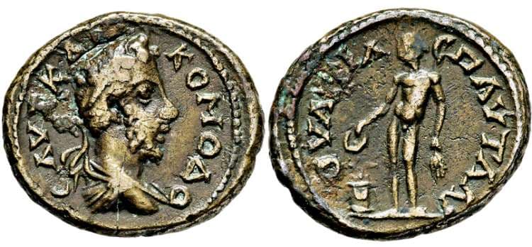 Pautalia Mabbott 481 Commodus, AE20 of Pautalia, Thrace