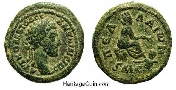 Pella Arabia Spij 7 Commodus, AE25 of Pella, Syria, Decapolis