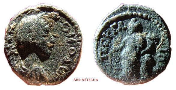 Perga SNG Pfalz 308 Commodus, AE13 of Perga, Pamphylia