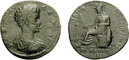 Pergamon SNG France 2151v Commodus, As Caesar, AE34mm of Mysia, Pergamon