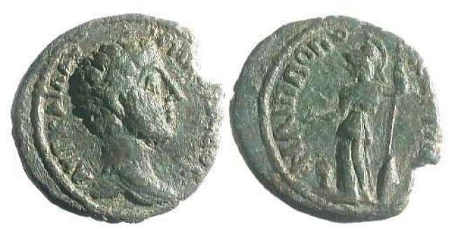 Philippopolis Varbanov 989 var Commodus, AE18 of Philippopolis, Thrace