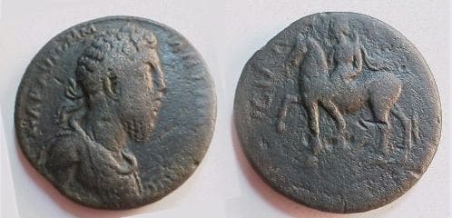 Sillyum SNG vA 4874 Commodus, AE36 of Sillyum, Pamphylia