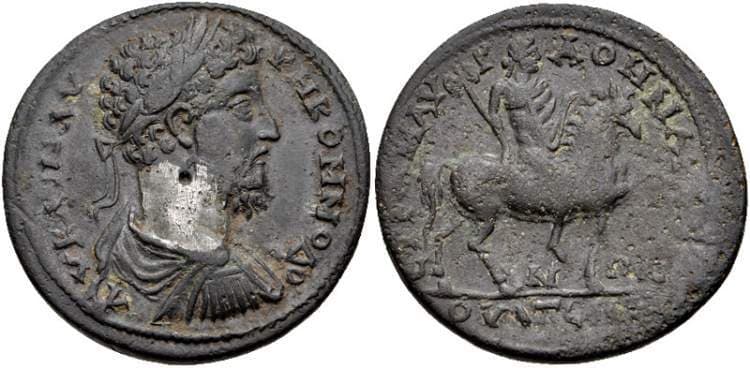 Thyateira Leypold 1289 Commodus, AE35 of Thyateira, Lydia