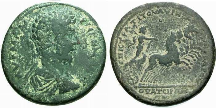 Thyateira Mionnet IV, 914 Commodus, AE47 medallion of Thyateira, Lydia