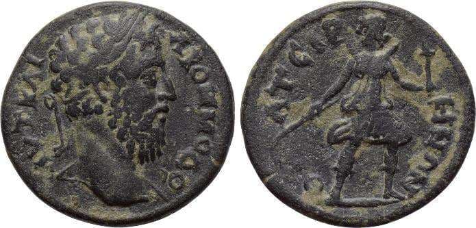 Thyateira SNG Righetti 1101 Commodus, AE25 of Thyateira, Lydia