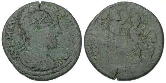 Tmolus Aureliopolis BMC 5 Commodus, AE30 of Tmolus Aureliopolis, Lydia